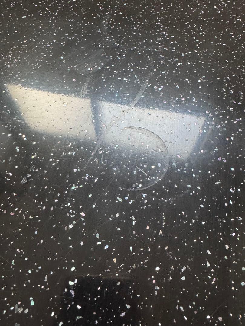 黒いスパークル仕上げセンターテーブル