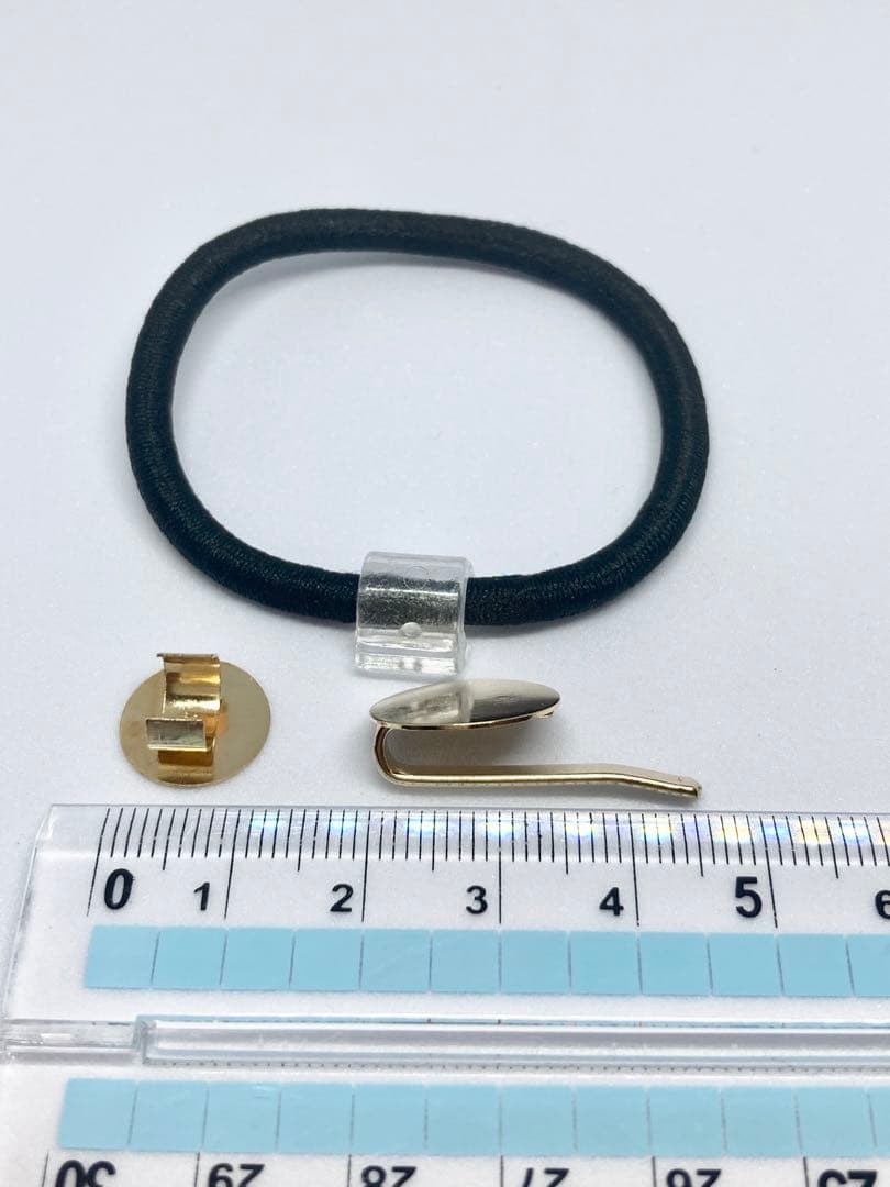 【N.580】ハンドメイドヘアゴム/ポニーフック かすみ草　ドライフラワー