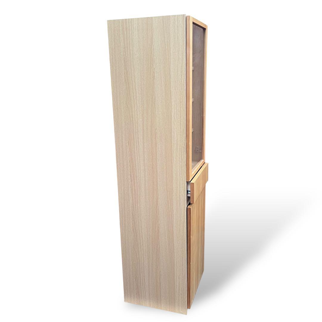無印良品 廃盤品 タモ材 食器棚 カップボード キャビネット　43.5cm 収納
