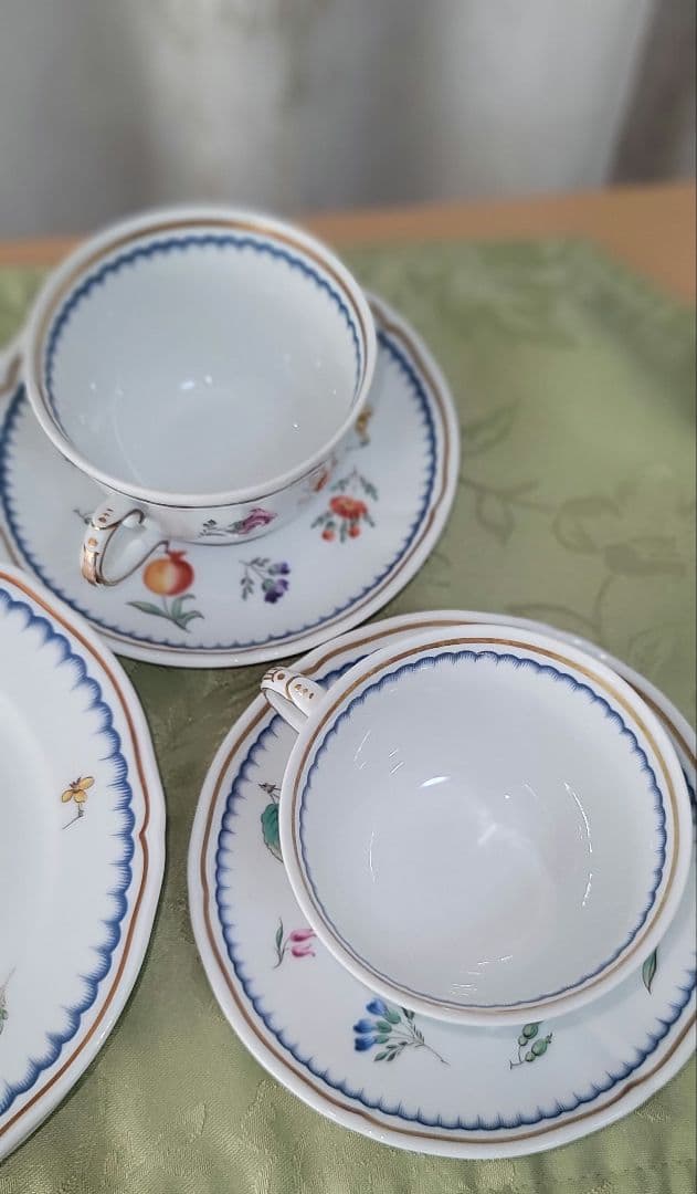 ジノリ イタリアンフルーツシリーズ カップとケーキ皿 ２組