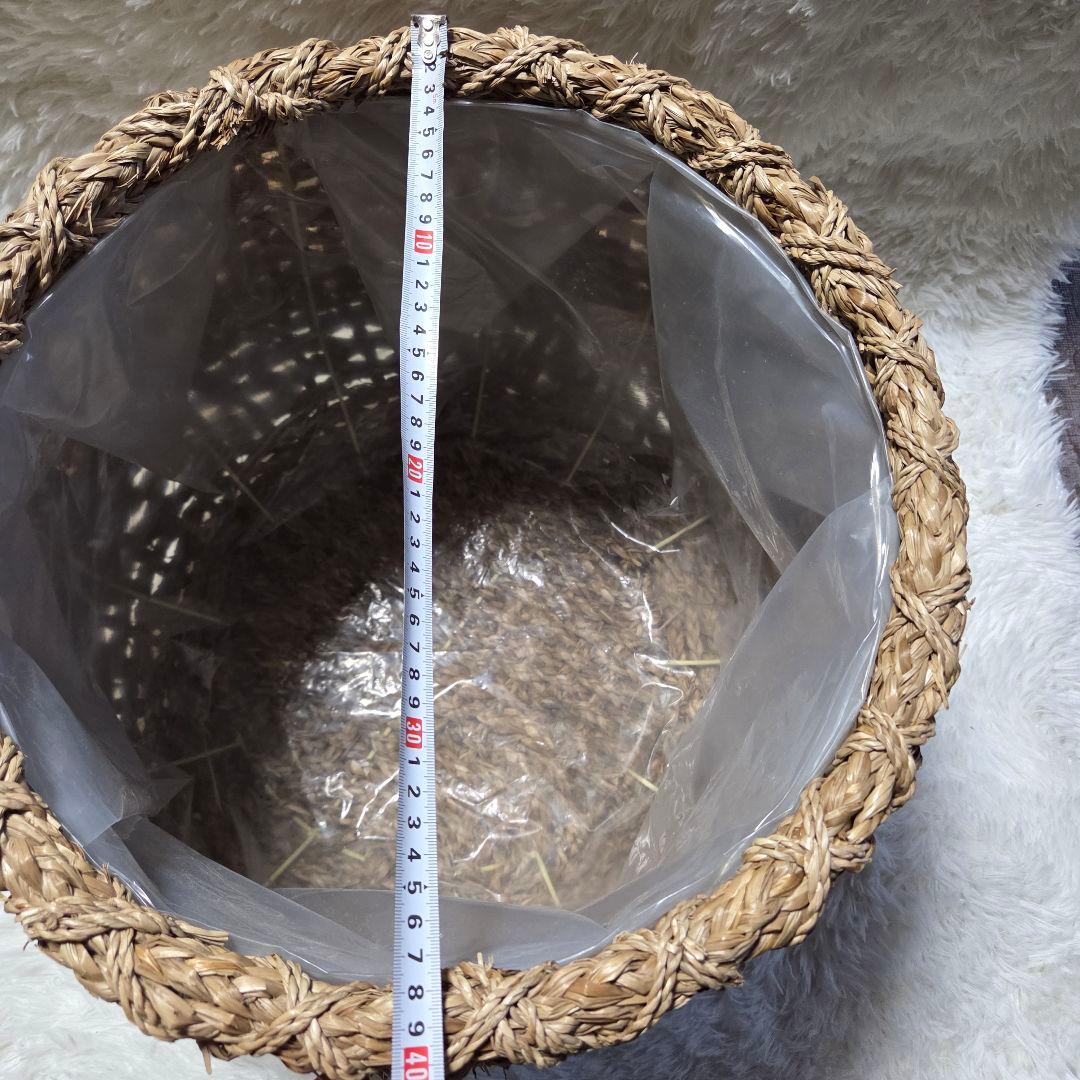 天然素材 円筒形 プランターカバー　特大50×40