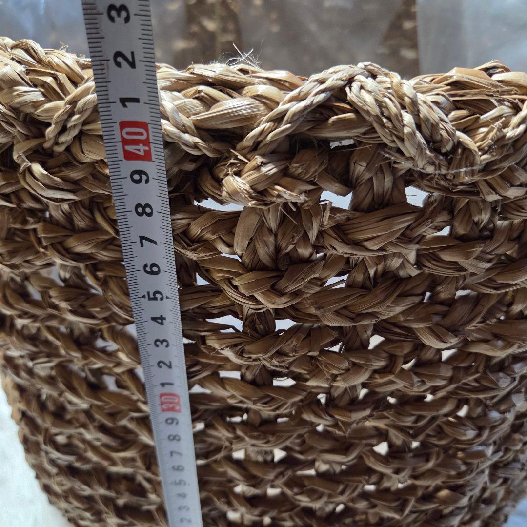 天然素材 円筒形 プランターカバー　特大50×40