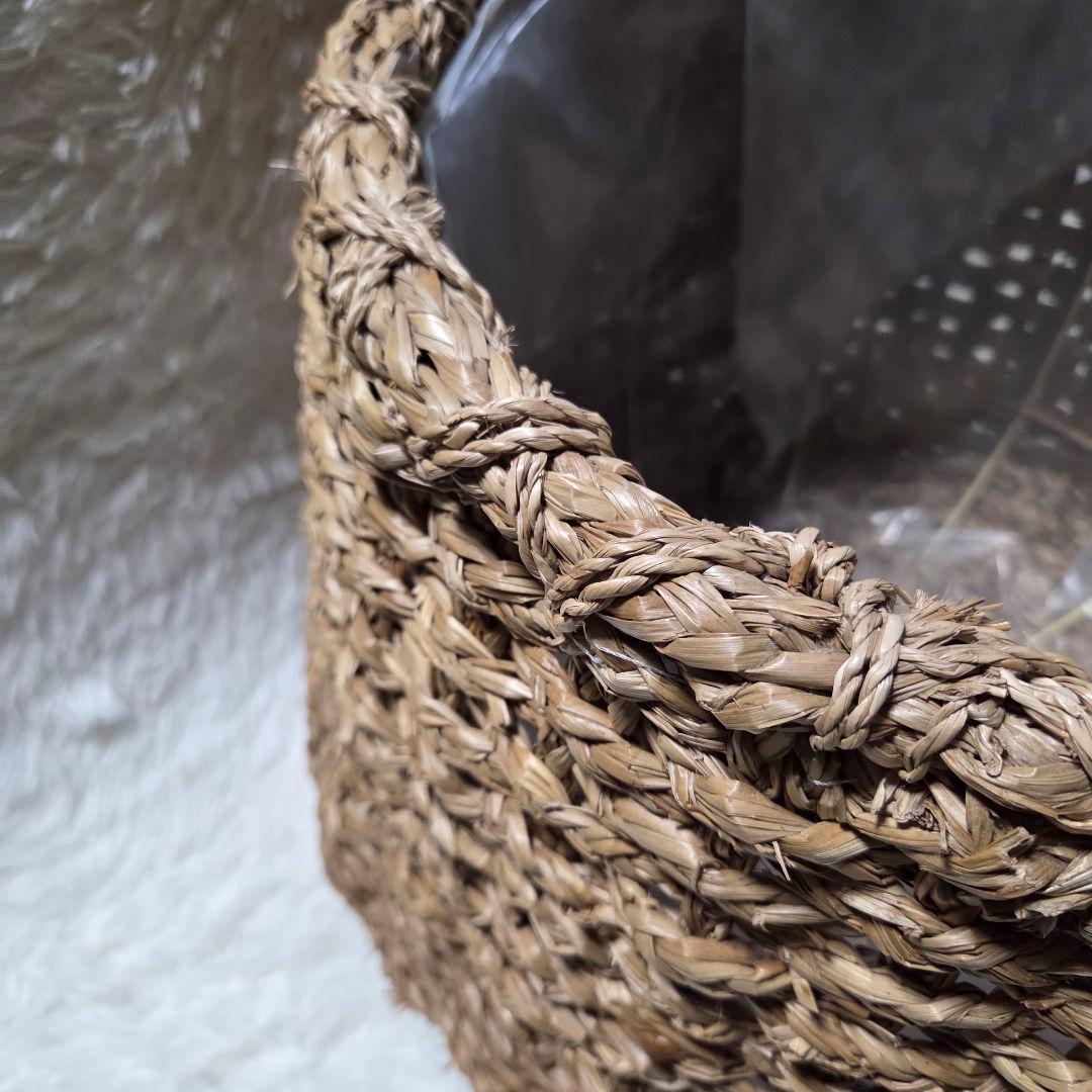 天然素材 円筒形 プランターカバー　特大50×40