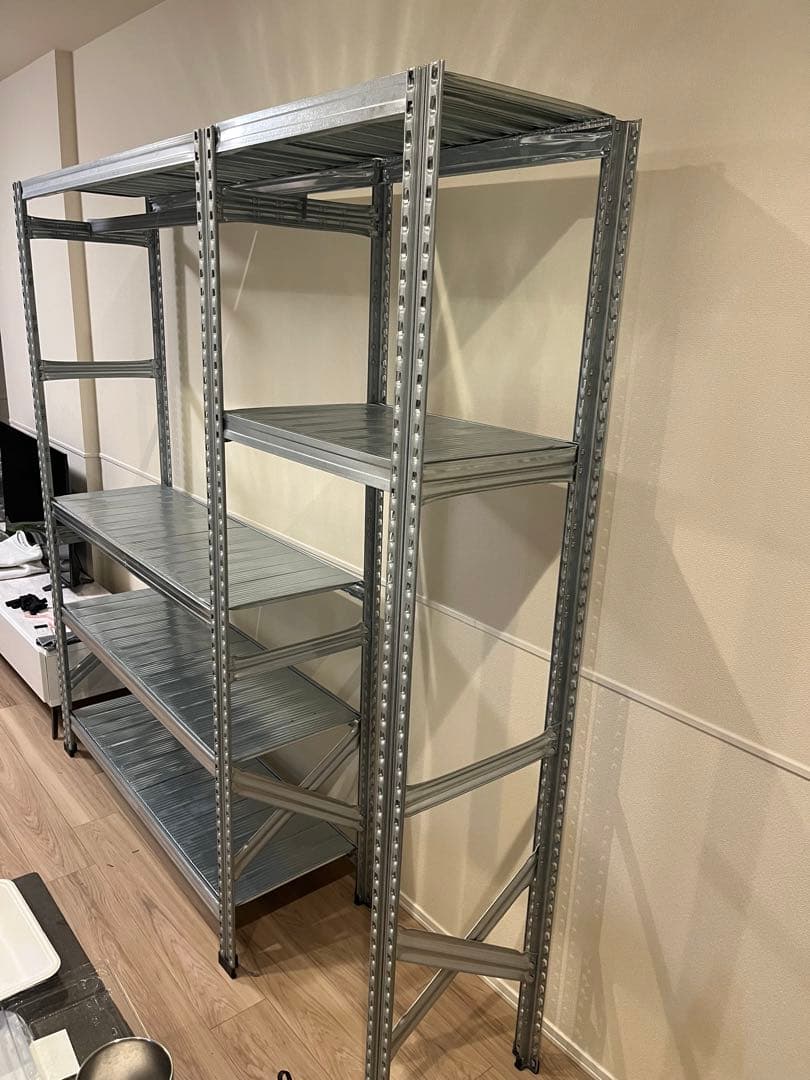 【美品】メタルシステム ハンガーラック 4段+ 連結ラック2段