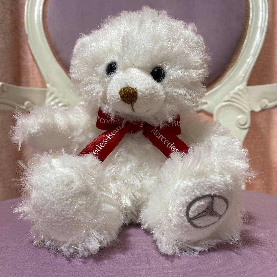 メルセデスベンツ くまさんテディベア ホワイト リボン くま