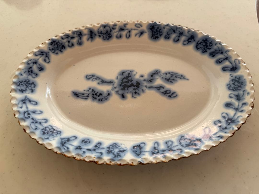 伊藤聡信　印判オーバル皿