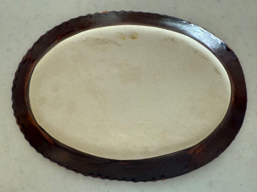 伊藤聡信　印判オーバル皿