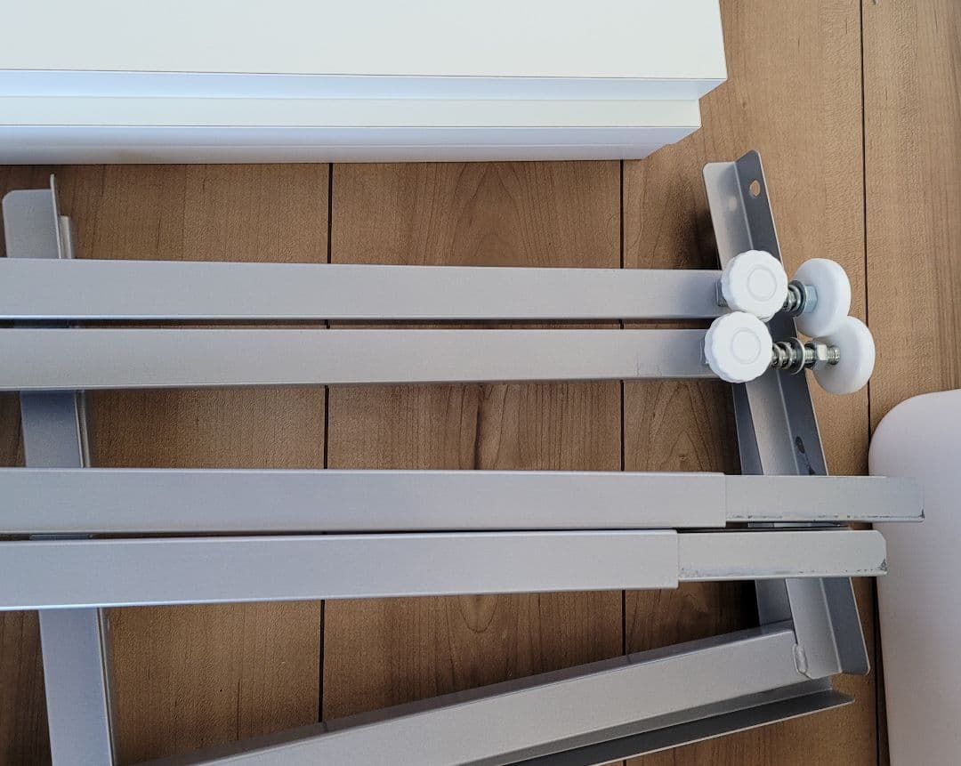 日本製メタルラック スチール本棚 ラック 突っ張り壁面用 幅89.5cm・3段