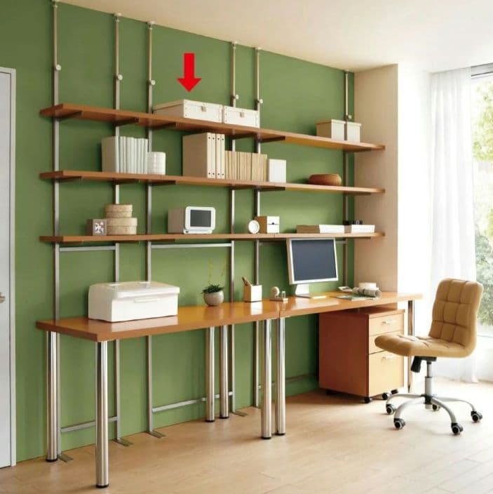 日本製メタルラック スチール本棚 ラック 突っ張り壁面用 幅89.5cm・3段