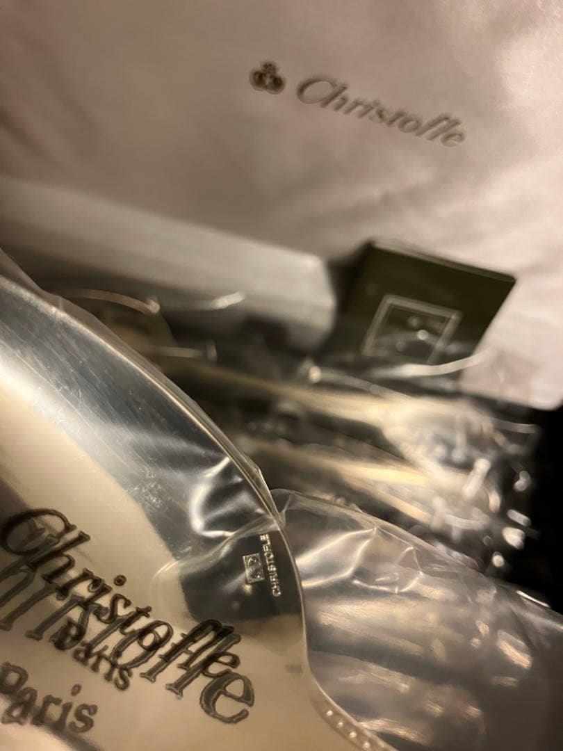 未開封 '90年代クリストフルChristfleパール テーブルスプーン箱入6点