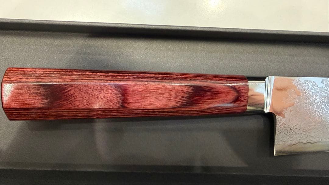 高村作 打雲花 牛刀 180mm