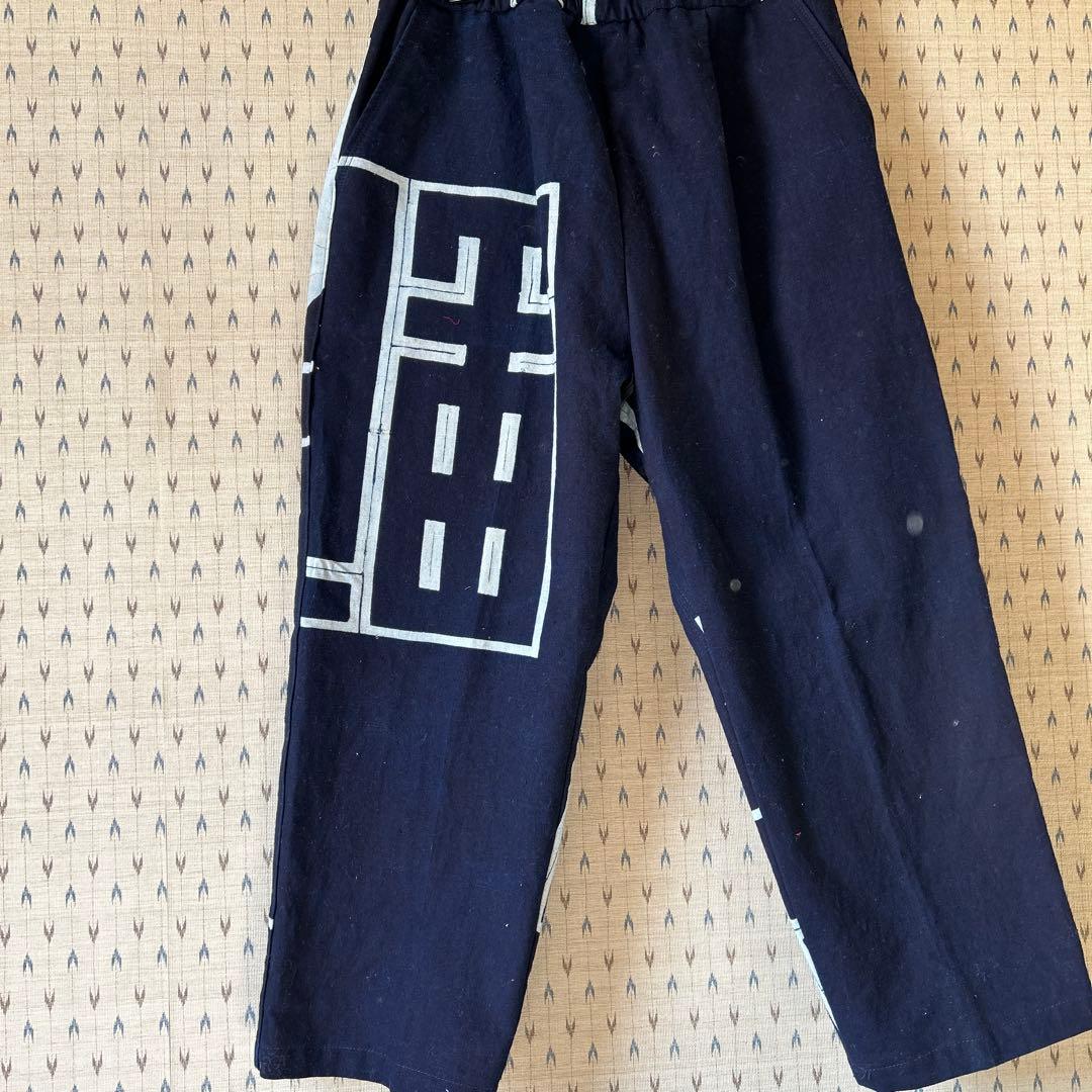 古布　藍染　はんてん　パンツ