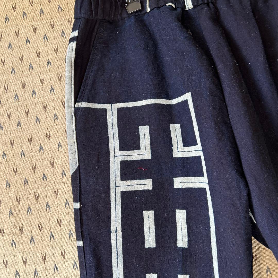 古布　藍染　はんてん　パンツ