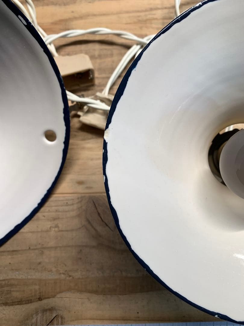 アンティーク　ホウロウ　照明　ペンダントライト