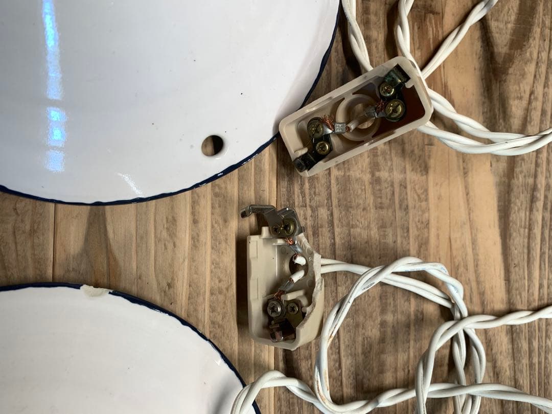 アンティーク　ホウロウ　照明　ペンダントライト