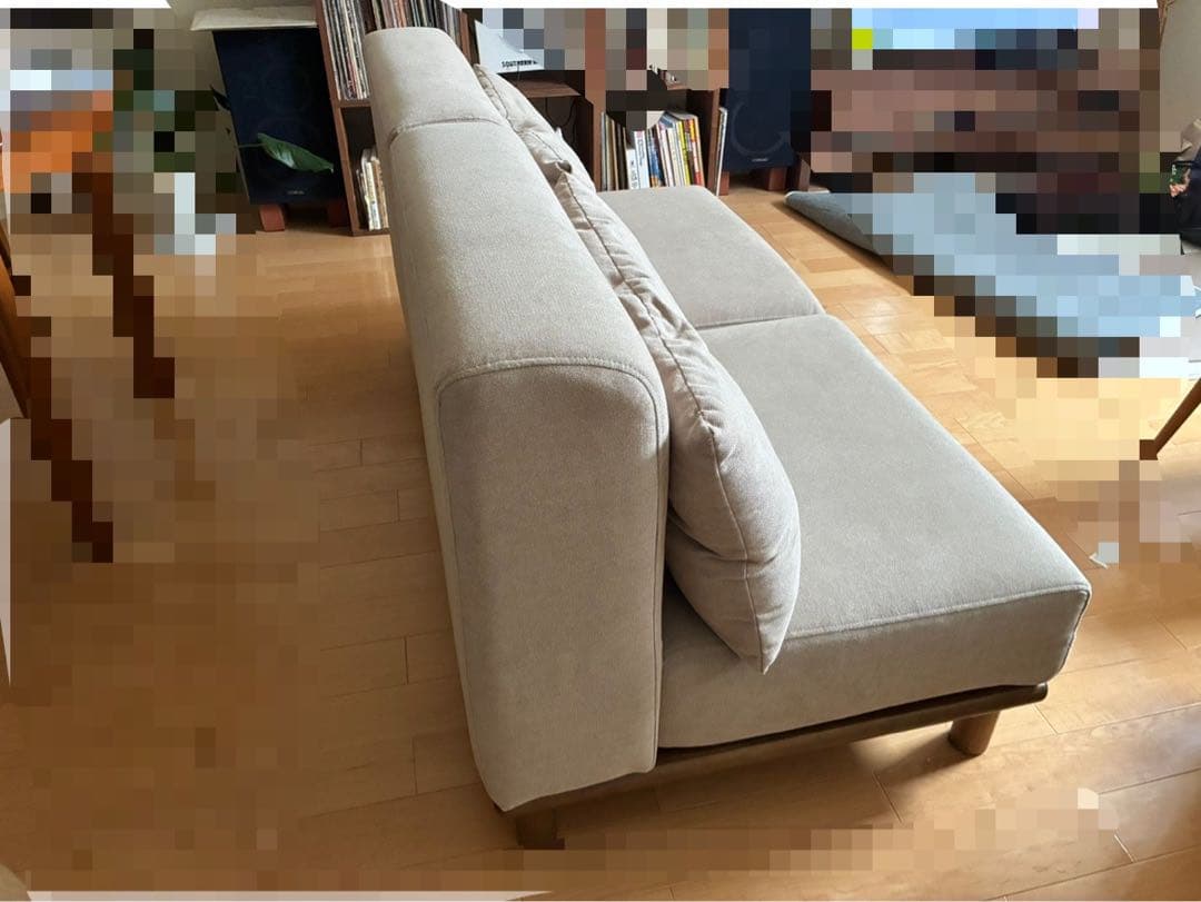 1人掛け ローソファ 2P ベージュファブリックモダンソファ Ivy アイヴィー