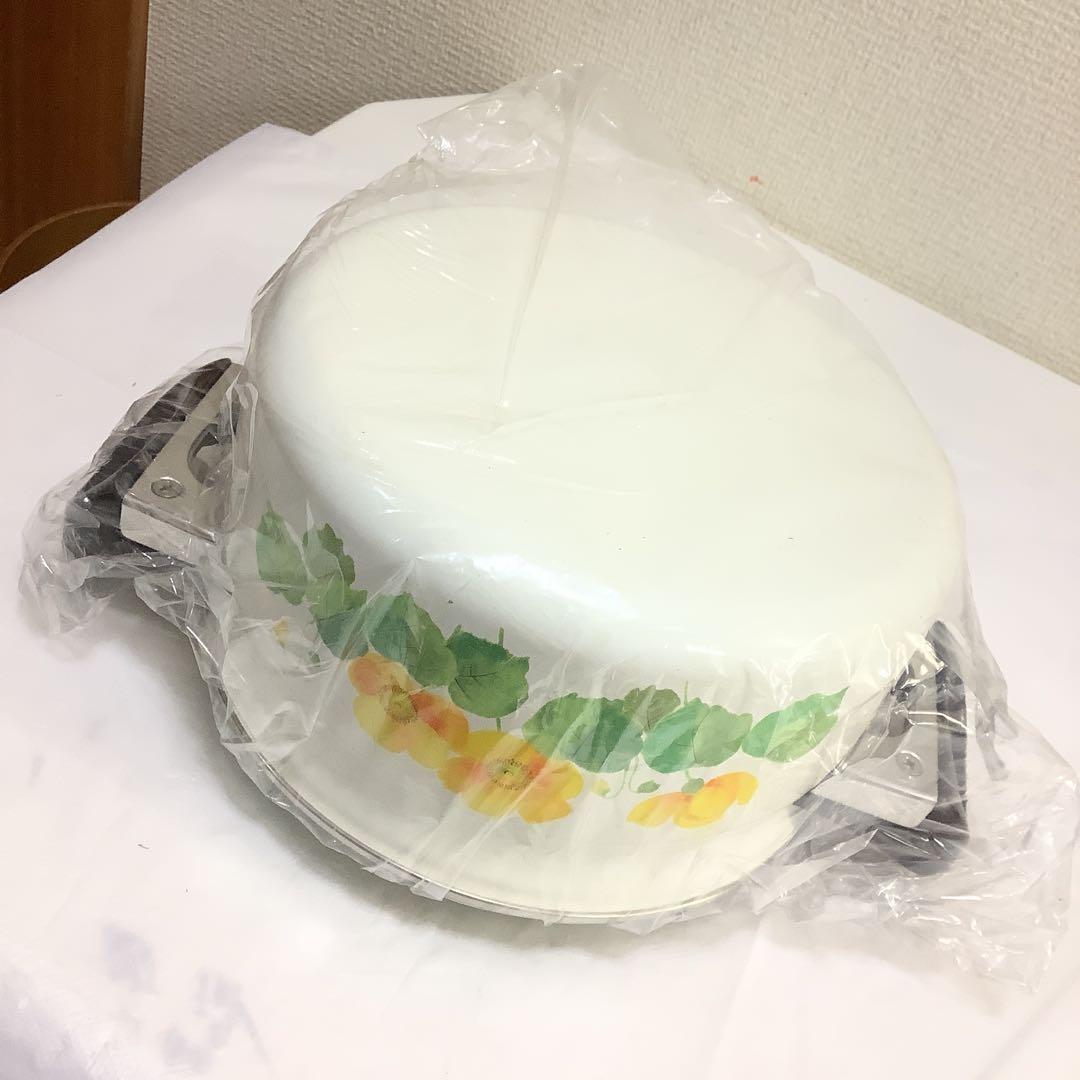 6136⑩象印　ホーロー片手鍋　両手鍋セット　昭和レトロ