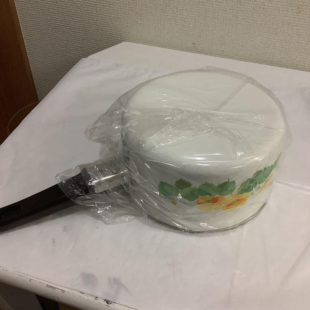 6136⑩象印　ホーロー片手鍋　両手鍋セット　昭和レトロ