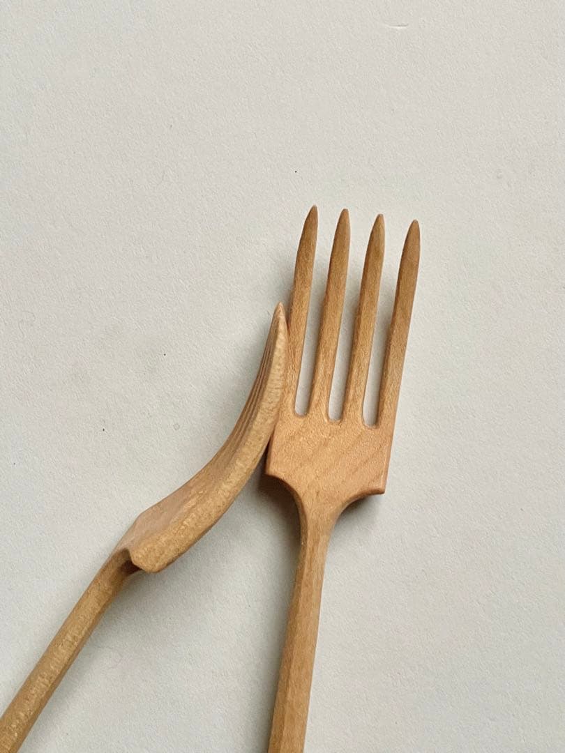 植月大輔さん 木のフォーク カトラリー 2本セットで
