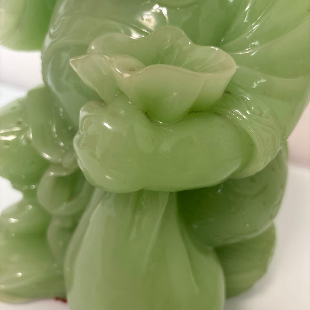 希少　大黒天　翡翠　グリーン　七福神　縁起物　置物　商売繁盛　金運 打ち出の小槌