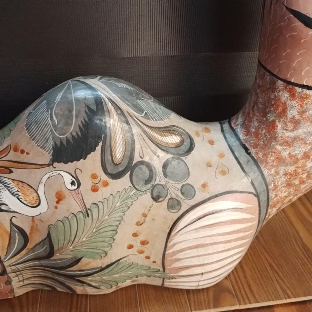 ヴィンテージ メキシコ トナラ焼 ラクダ 陶器 焼物 オブジェ 置物 一点物