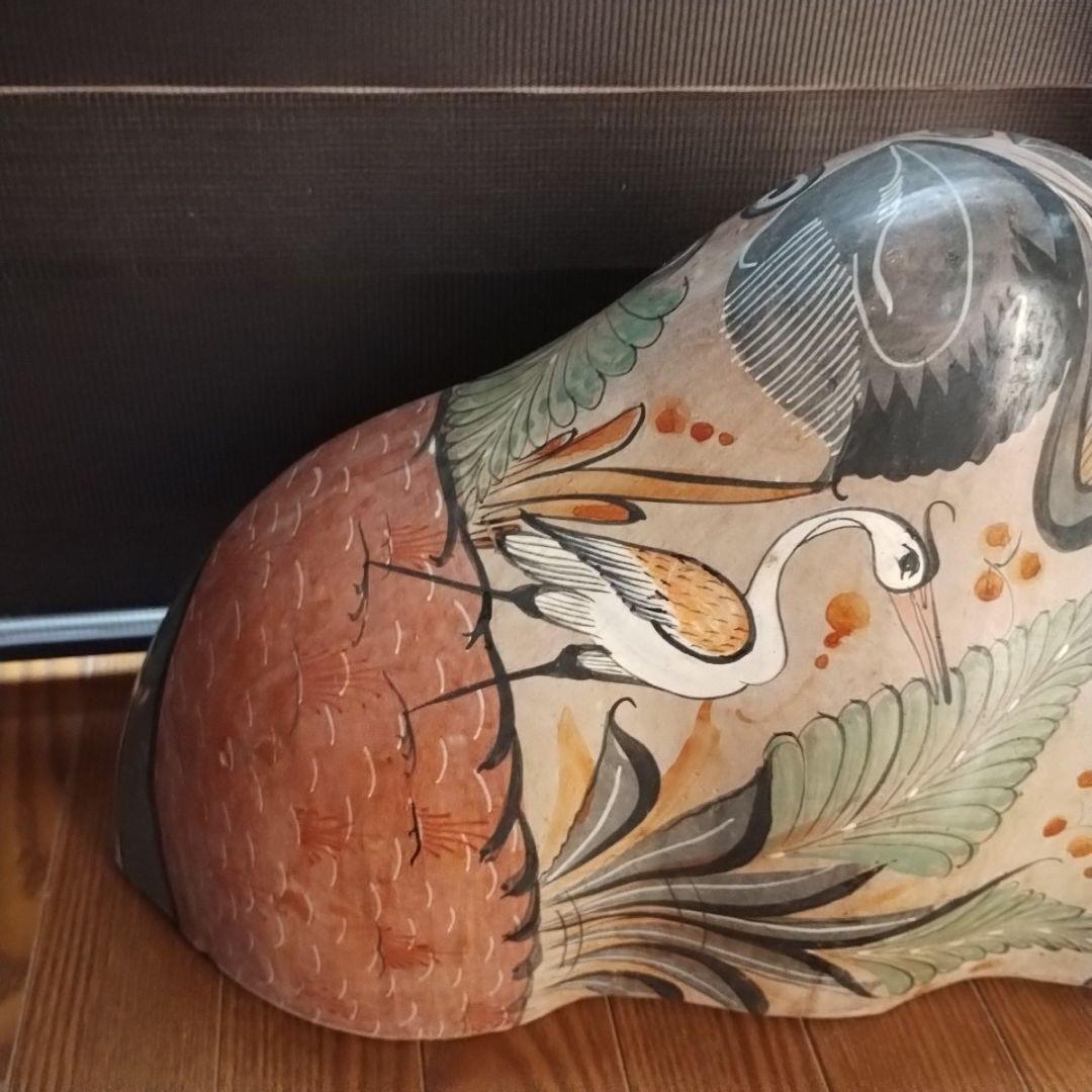 ヴィンテージ メキシコ トナラ焼 ラクダ 陶器 焼物 オブジェ 置物 一点物