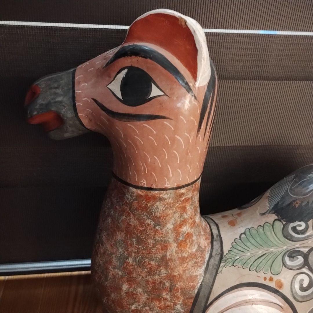 ヴィンテージ メキシコ トナラ焼 ラクダ 陶器 焼物 オブジェ 置物 一点物