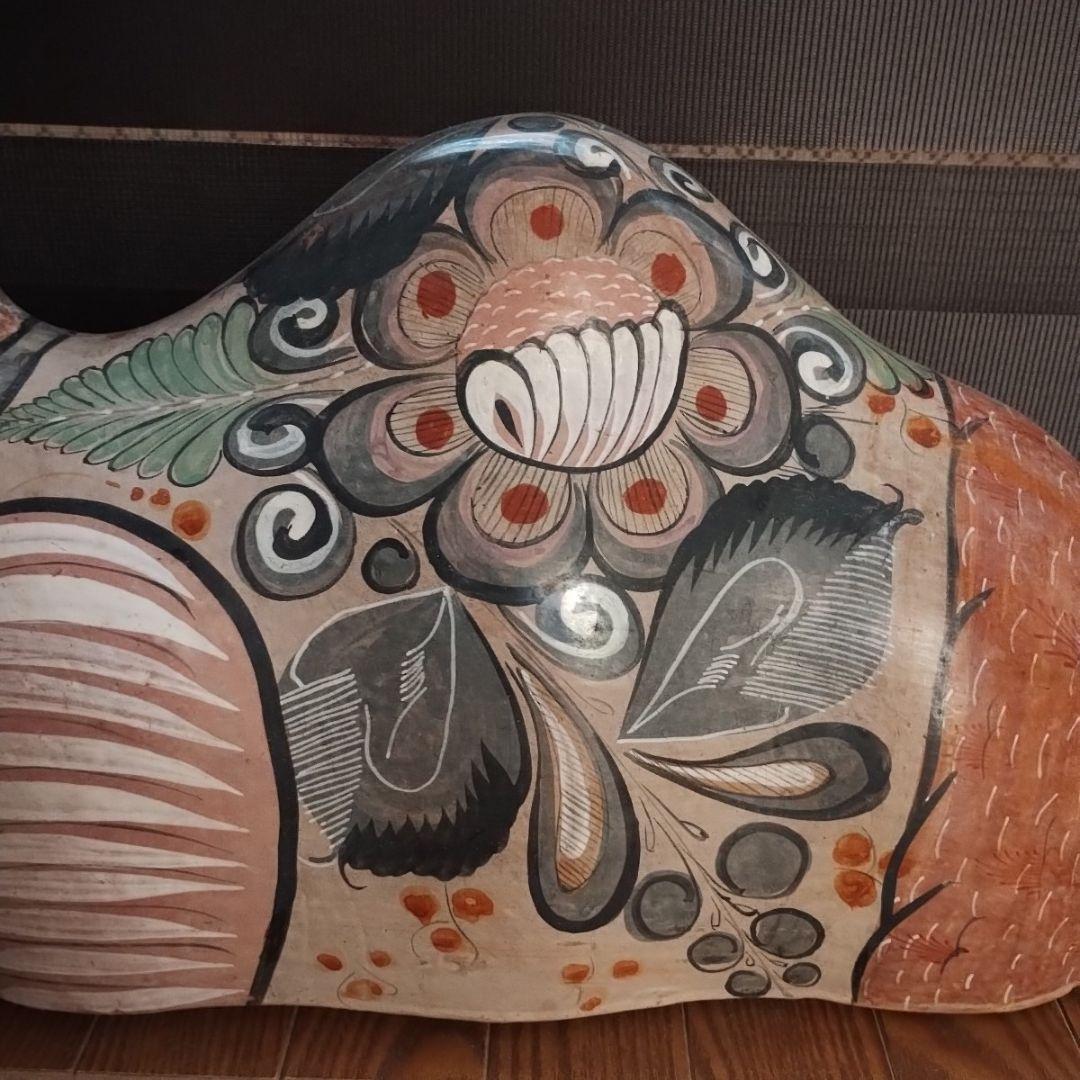 ヴィンテージ メキシコ トナラ焼 ラクダ 陶器 焼物 オブジェ 置物 一点物