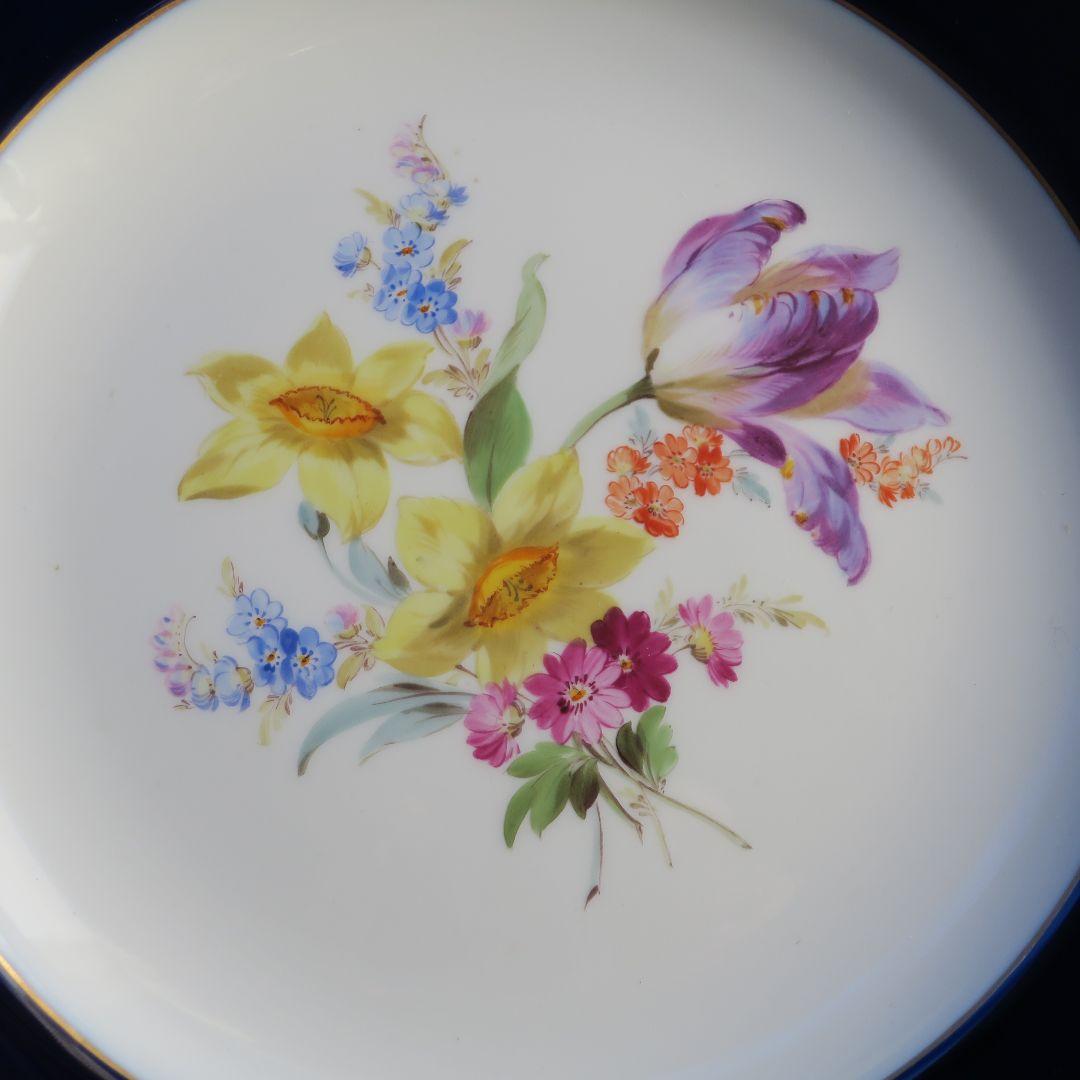 【美品】マイセンのコバルトブルー·プレート★送料込み