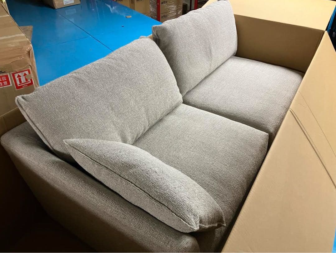M*e様 未使用新古品A SOFA esソファ 190左アームソファ　ライトグレ