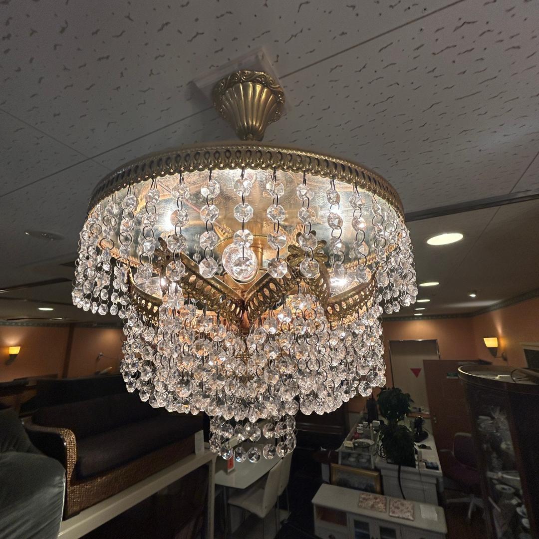 ♥ヴィンテージ　シャンデリア　クラッシック　ガラス装飾　照明