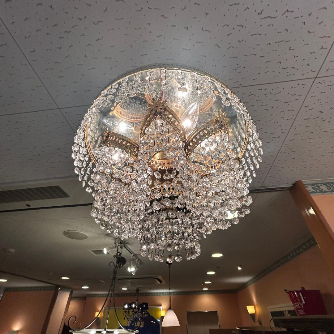 ♥ヴィンテージ　シャンデリア　クラッシック　ガラス装飾　照明