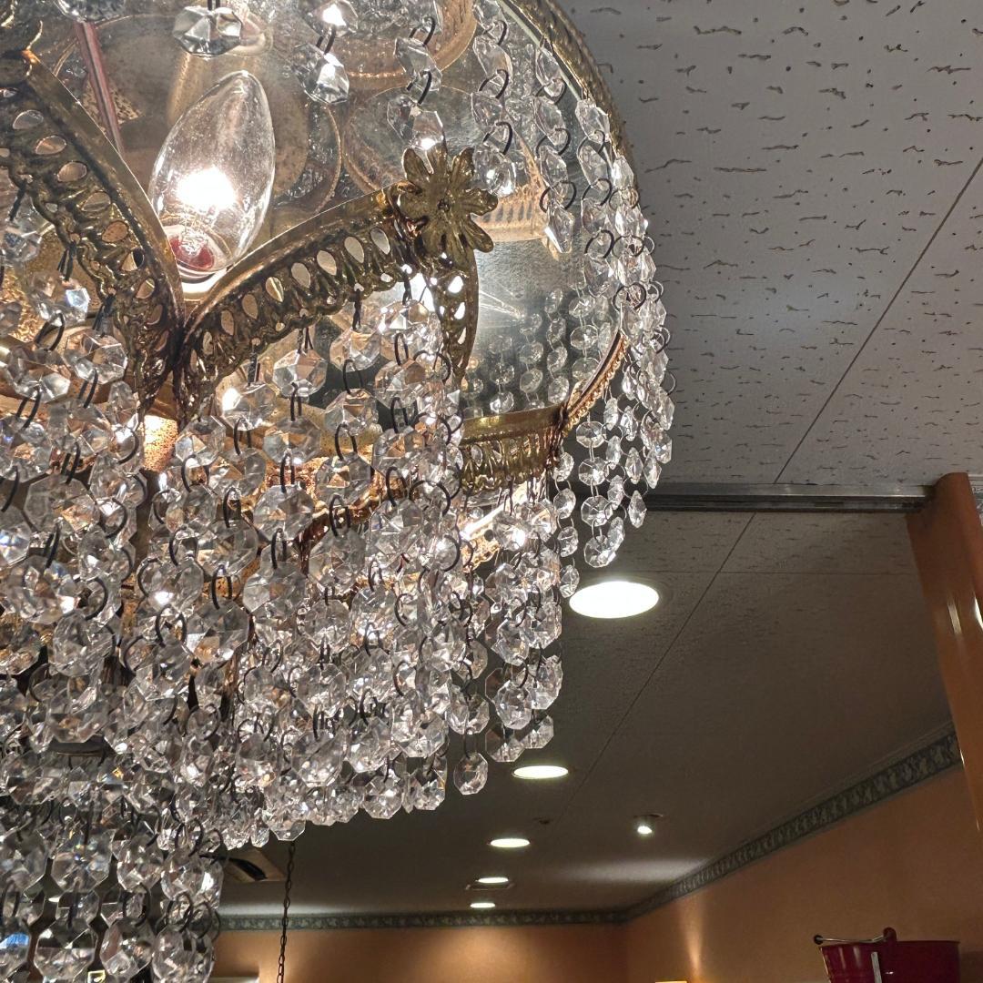 ♥ヴィンテージ　シャンデリア　クラッシック　ガラス装飾　照明