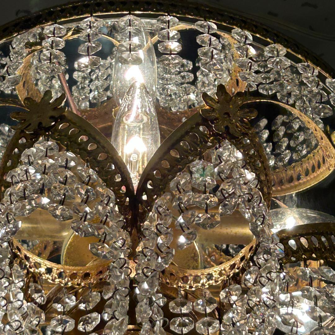 ♥ヴィンテージ　シャンデリア　クラッシック　ガラス装飾　照明