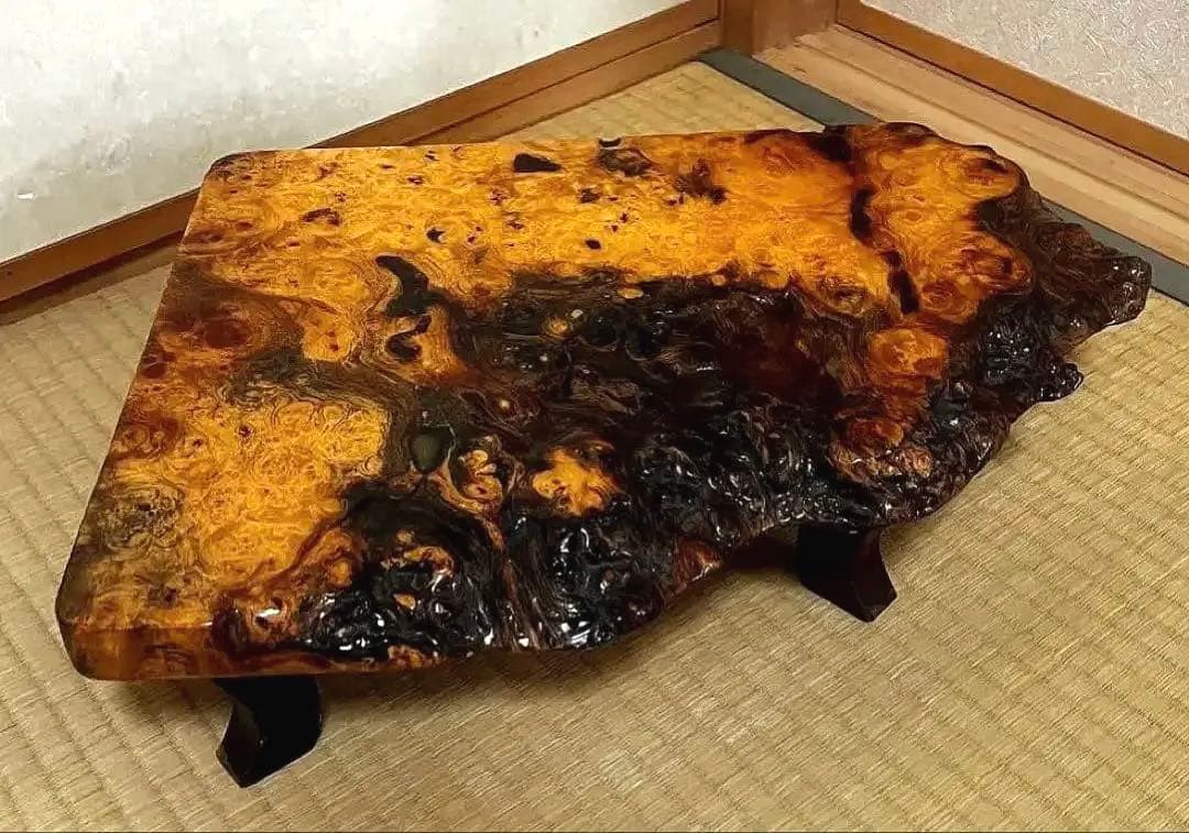 古木 四足 花梨 瘤 玉杢 花台 香台 盆栽台