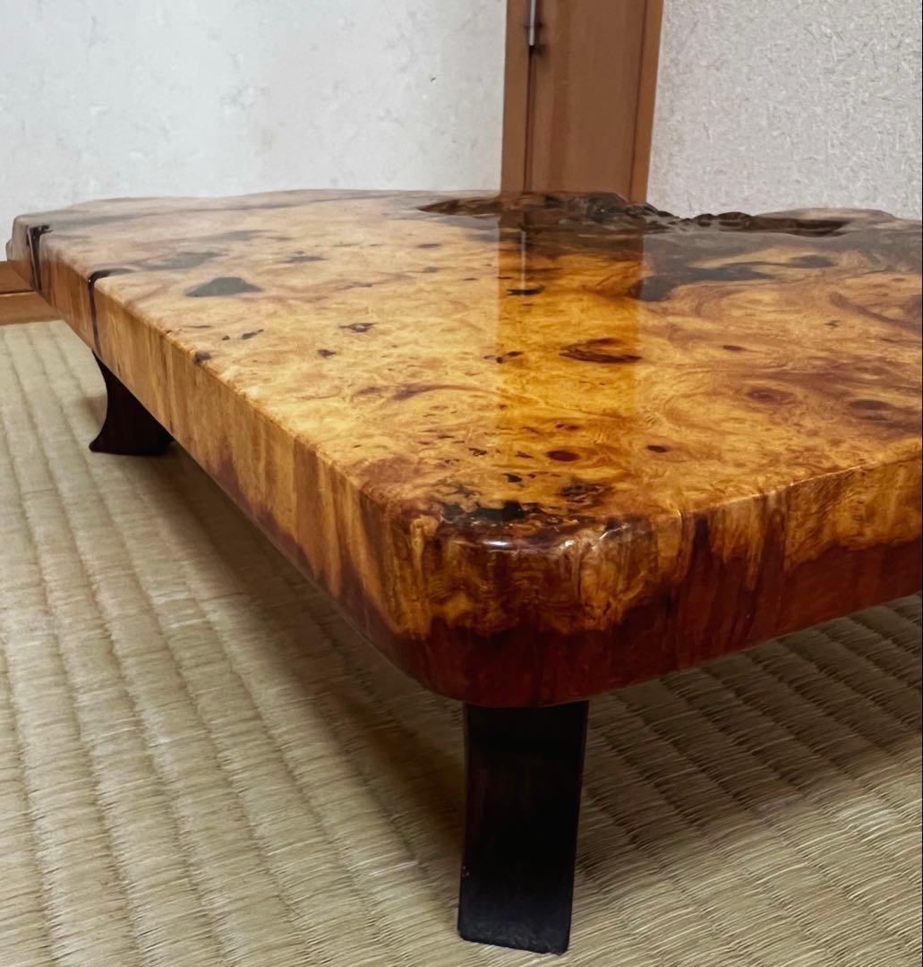 古木 四足 花梨 瘤 玉杢 花台 香台 盆栽台