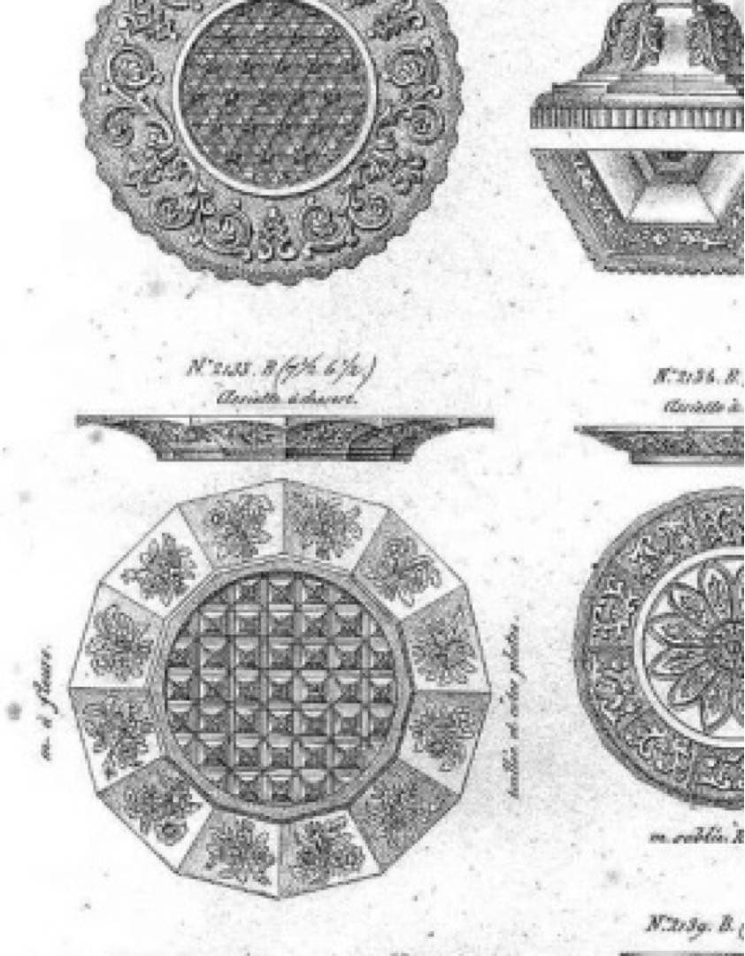 オールドバカラ Baccarat装飾プレート19世紀クリスタル☆チャールズ10世