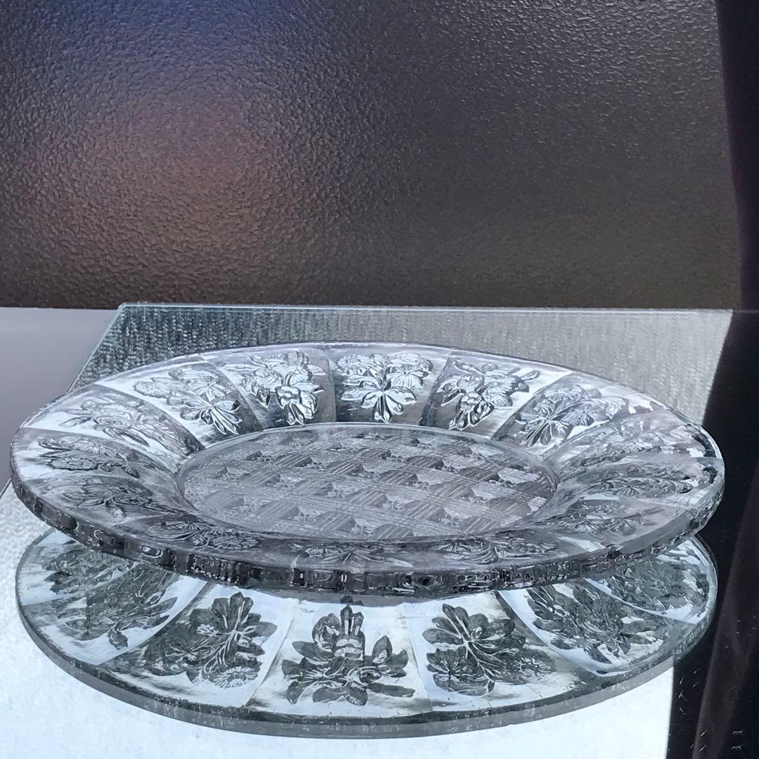 オールドバカラ Baccarat装飾プレート19世紀クリスタル☆チャールズ10世