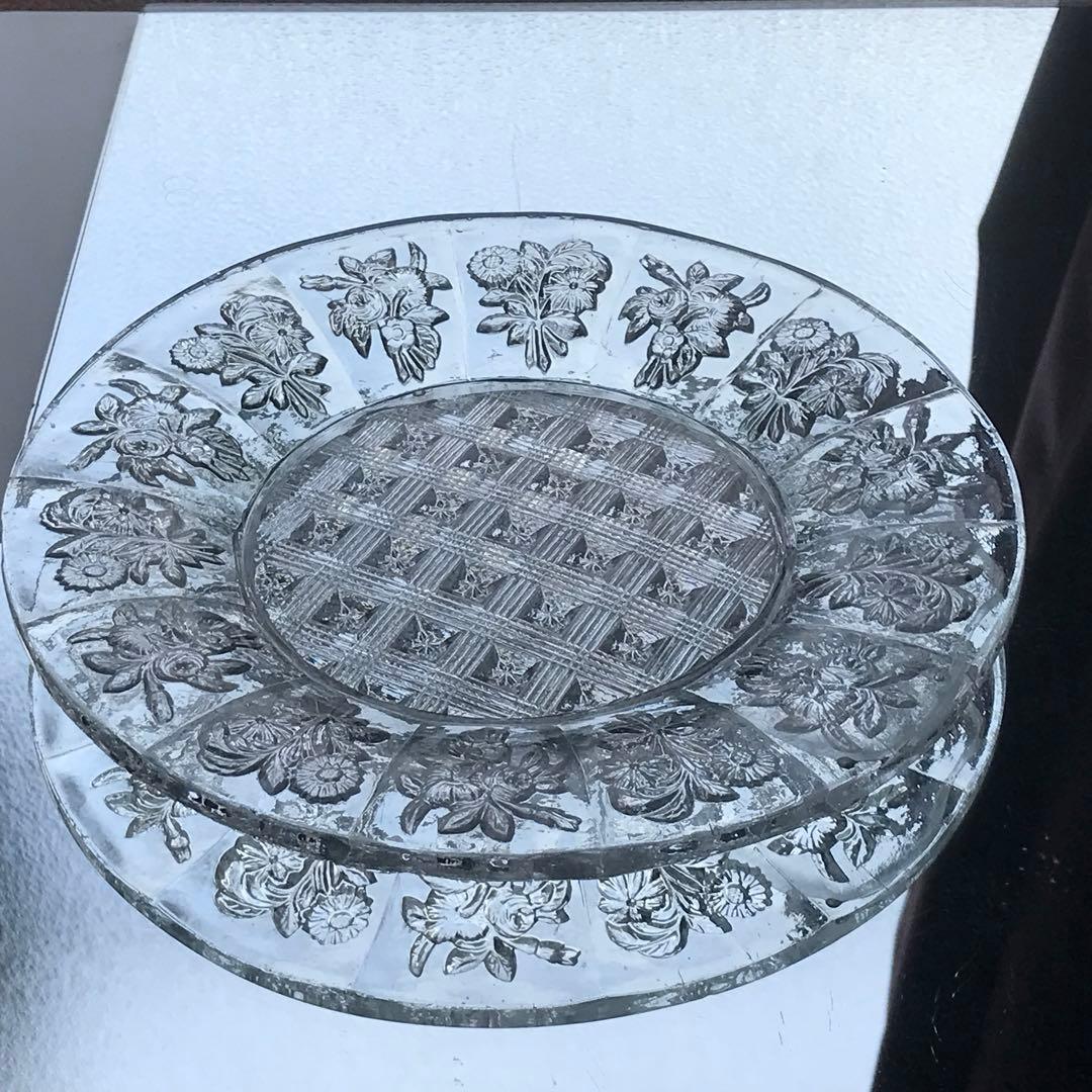 オールドバカラ Baccarat装飾プレート19世紀クリスタル☆チャールズ10世