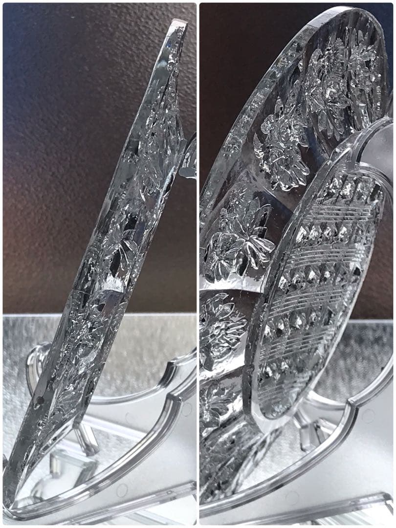 オールドバカラ Baccarat装飾プレート19世紀クリスタル☆チャールズ10世