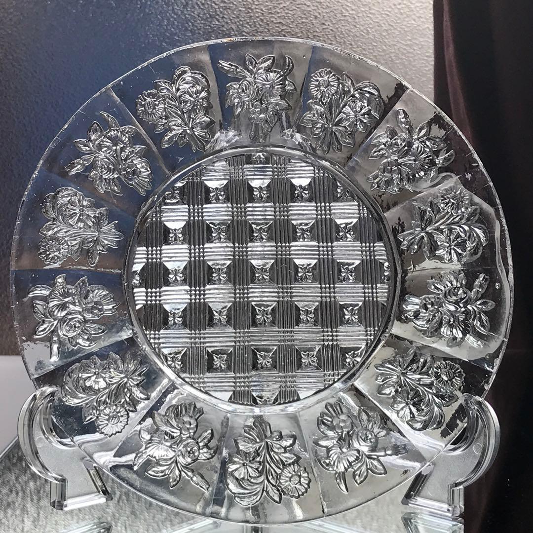 オールドバカラ Baccarat装飾プレート19世紀クリスタル☆チャールズ10世