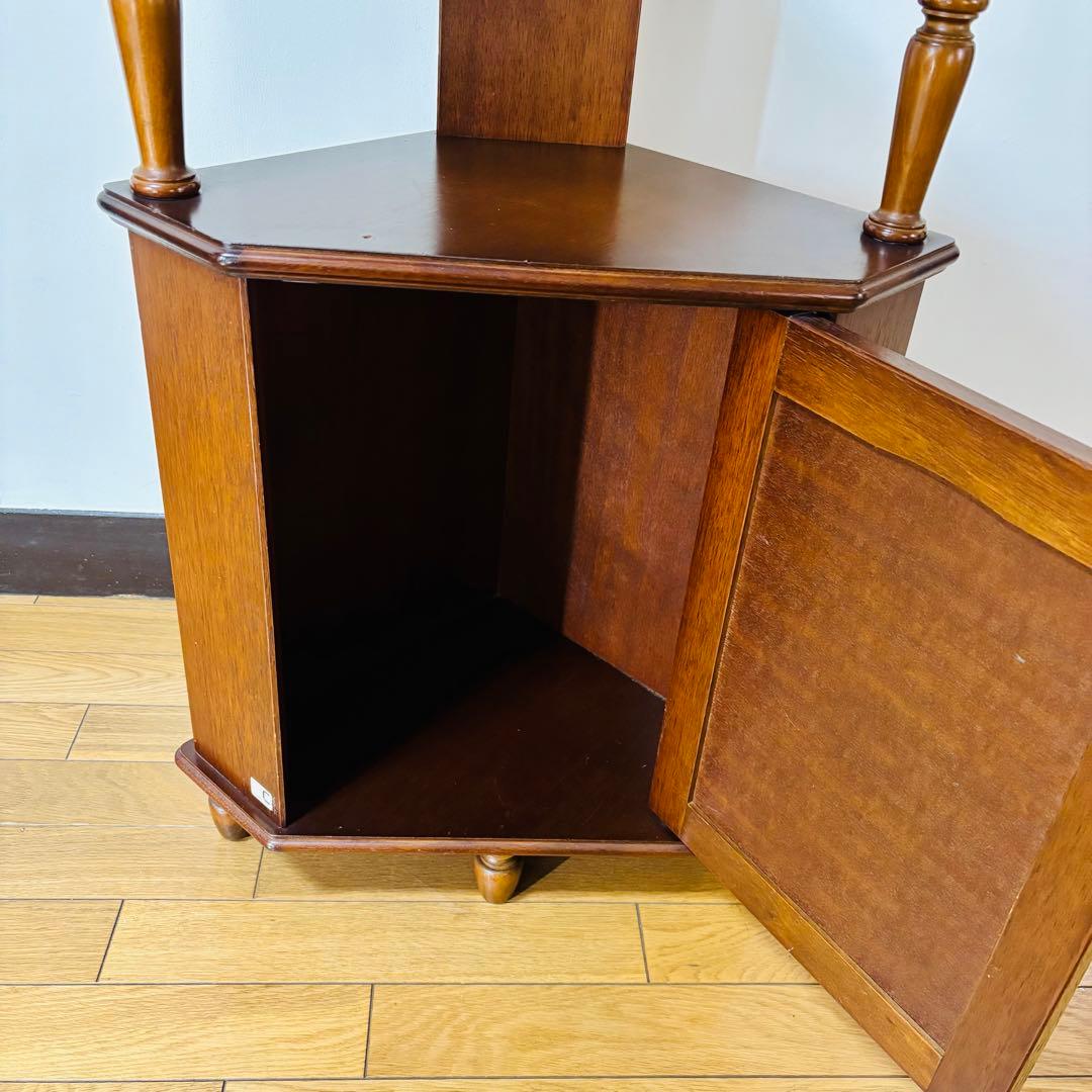 アヤノクラフト 三角コーナー棚 ラック 飾り棚 収納 木製 ビンテージ レトロ