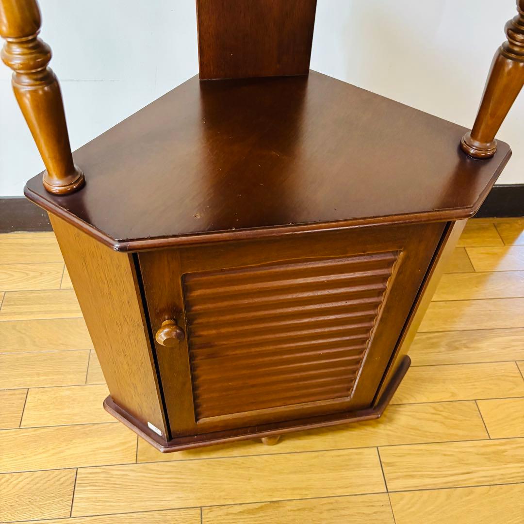 アヤノクラフト 三角コーナー棚 ラック 飾り棚 収納 木製 ビンテージ レトロ