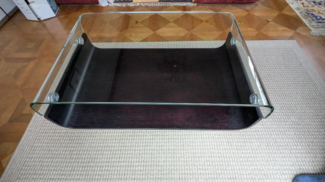 大塚家具　ガラステーブル