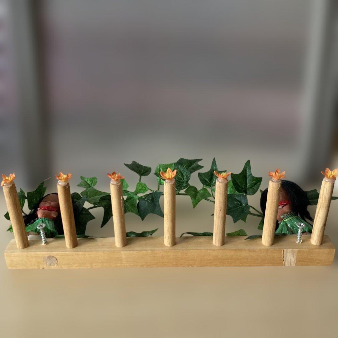 ハワイアン 日焼け ガングロ フラガール 装飾レイ アクセサリー掛け 年代物