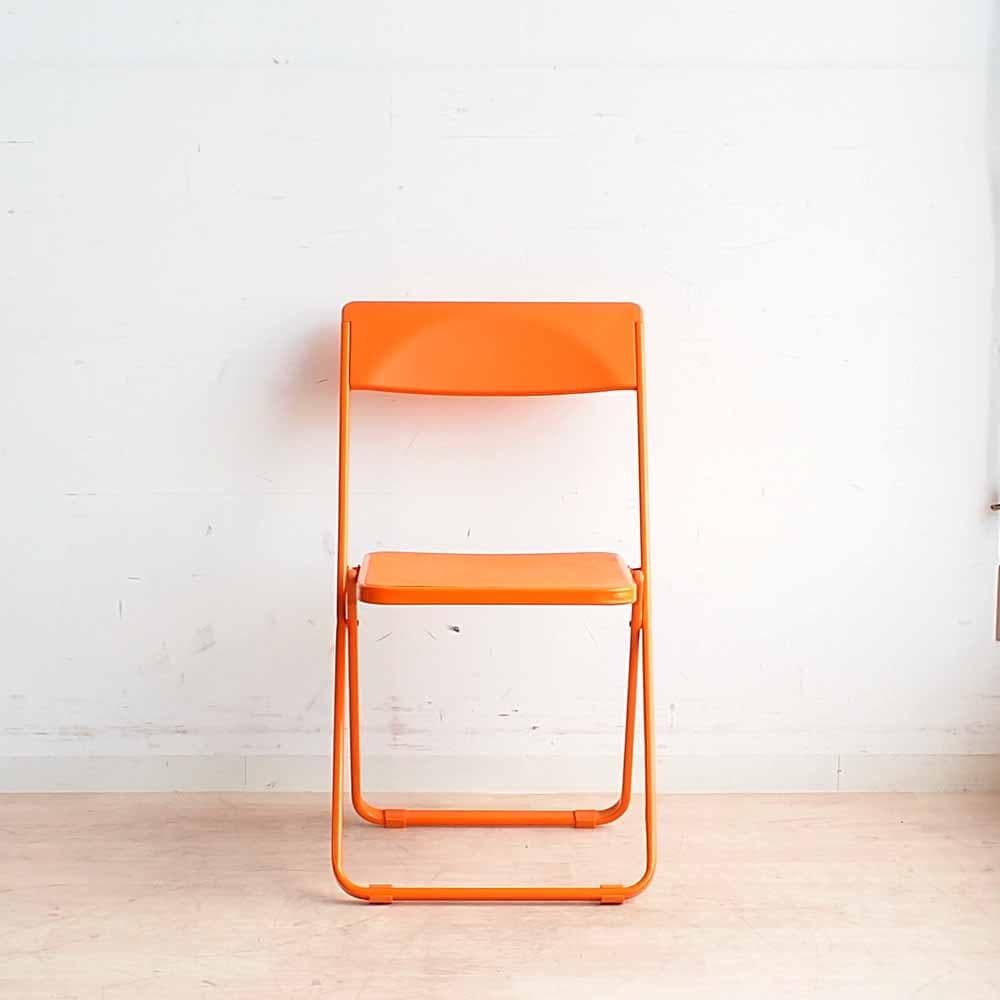 ビタミンカラーのフォールディングチェア オレンジ 折りたたみ椅子 ZR24298
