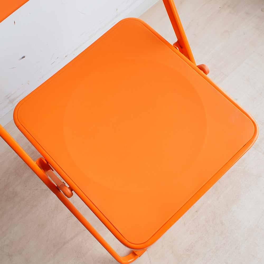 ビタミンカラーのフォールディングチェア オレンジ 折りたたみ椅子 ZR24298