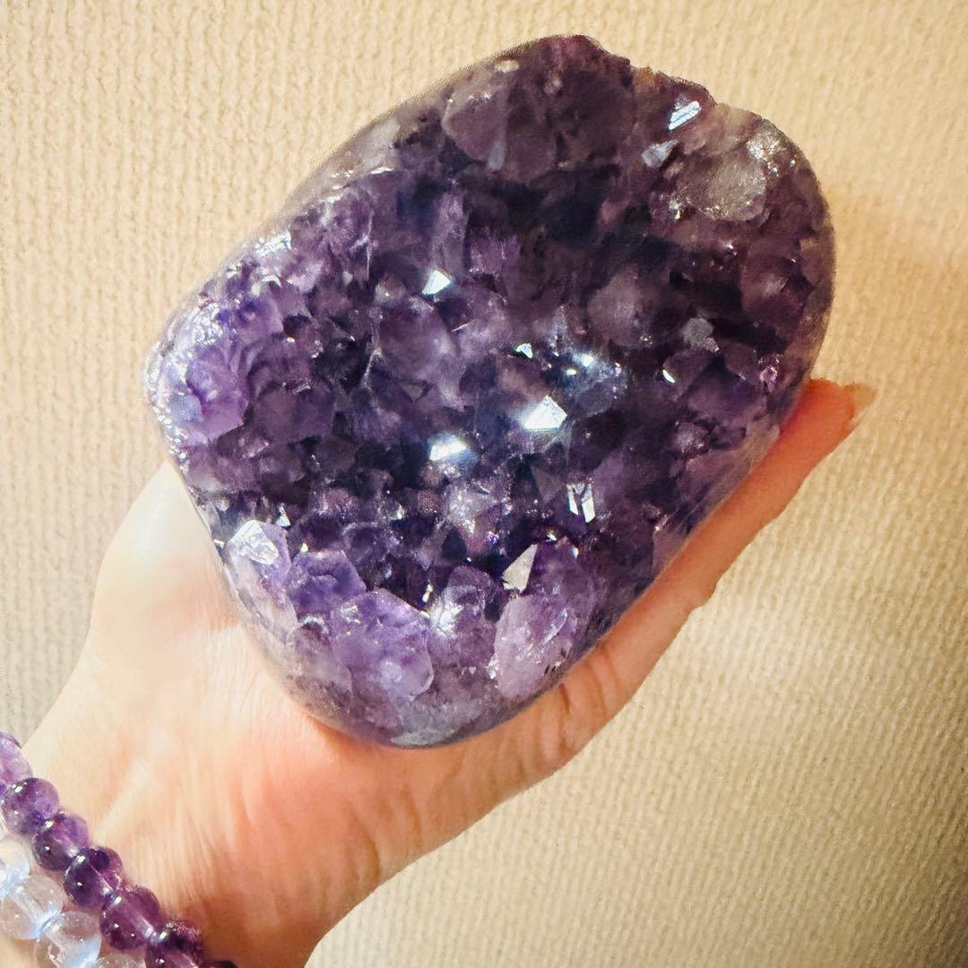 天然石　ウルグアイアメジスト原石☘︎ ݁˖.ノーセメント　パワーストーン