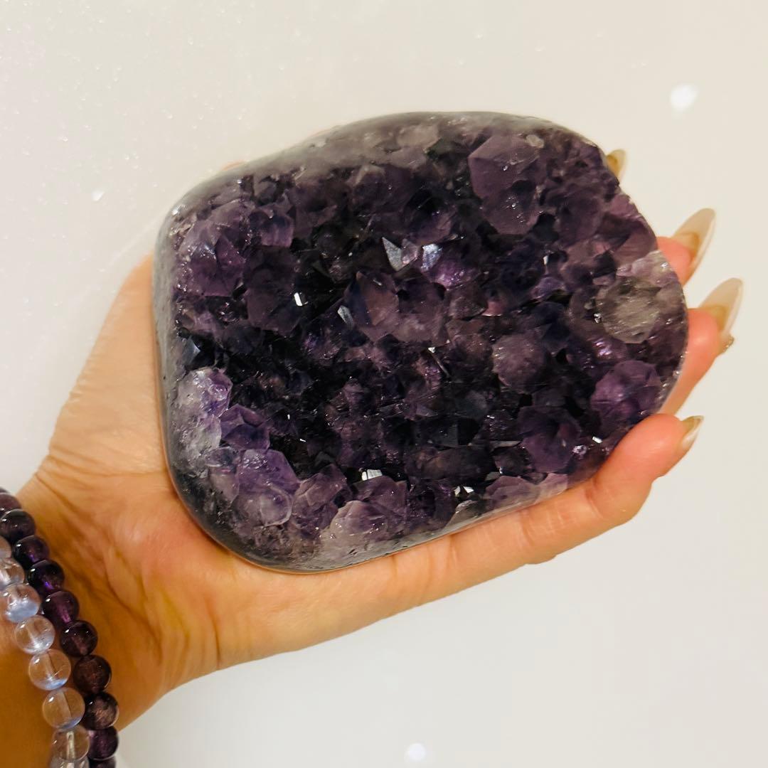 天然石　ウルグアイアメジスト原石☘︎ ݁˖.ノーセメント　パワーストーン