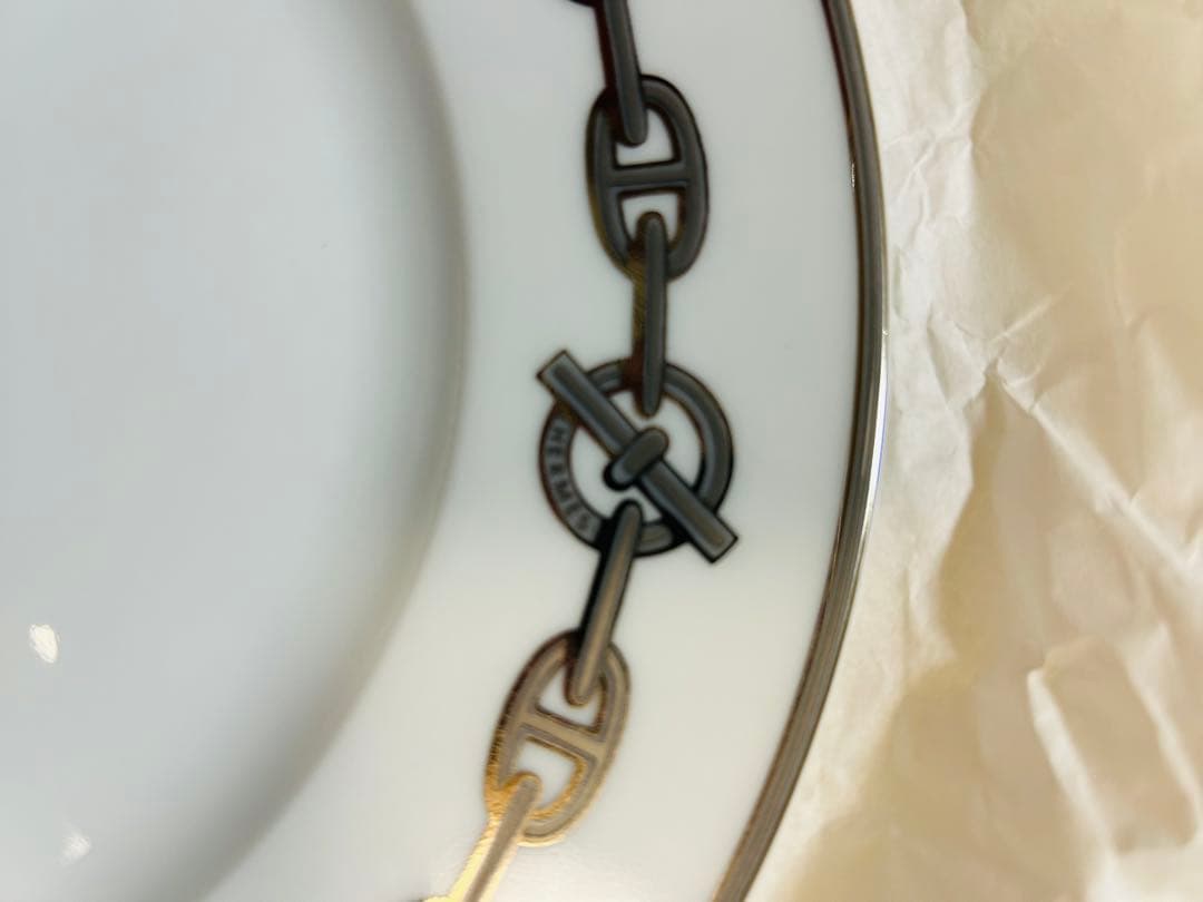 【箱・冊子付き】新品 エルメス シェーヌダンクル プラチナ 22.5cm